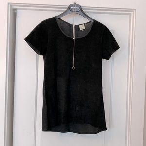 Ecru Suede Top